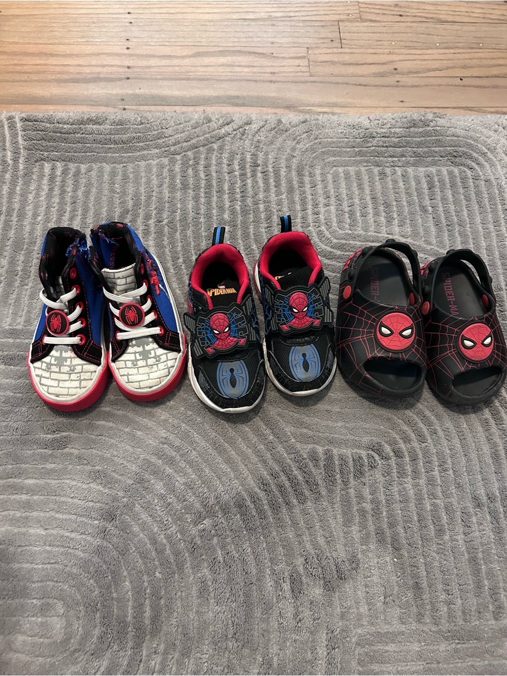 Spiderman shoe bundle.